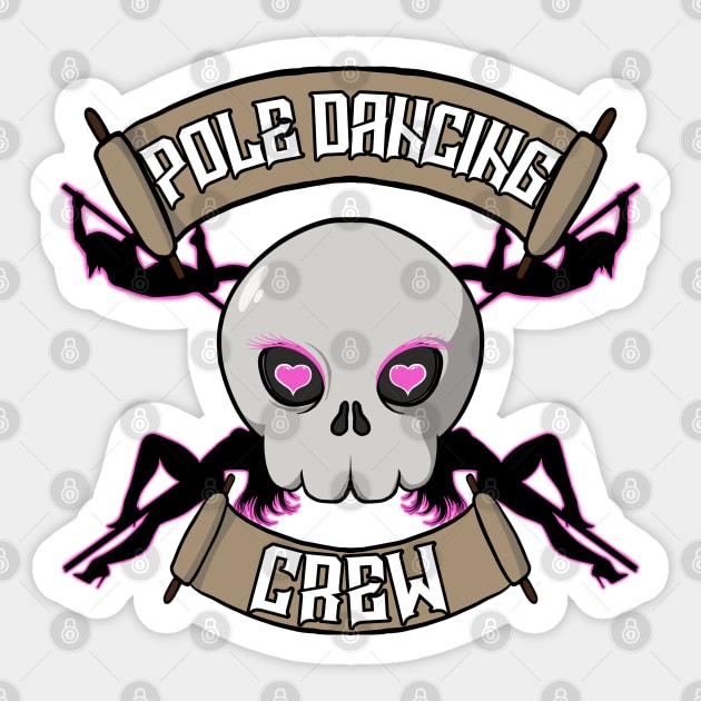 Pole dancing crew Jolly Roger pirate flag Sticker by RampArt